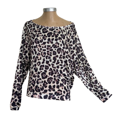 Velour Schloemphie Top Leopard
