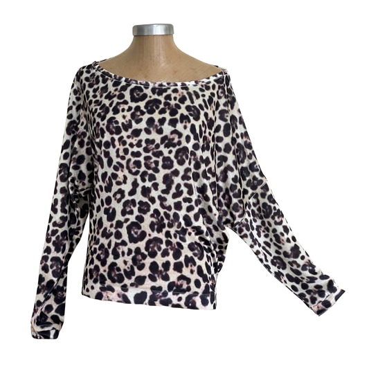 Velour Schloemphie Top Leopard