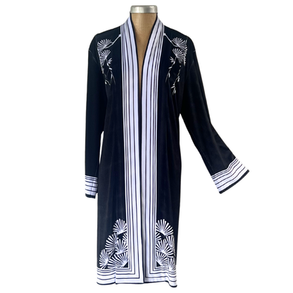 Velour Coat Crane with Pines