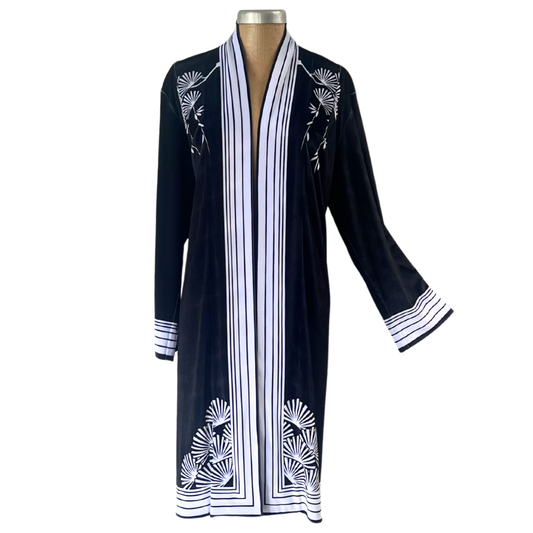 Velour Coat Crane with Pines