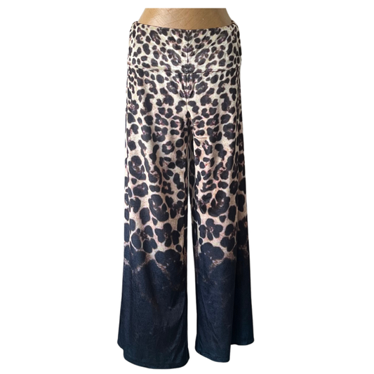 Velour Yoga Style Trouser Leopard