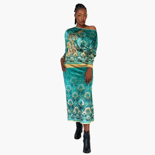 Velour Schloemphie Dress Dragon Tapestry