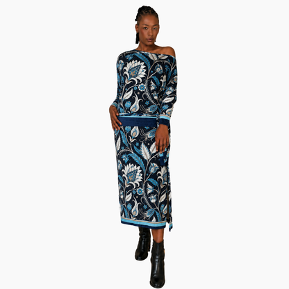 Velour Schloemphie Dress Jacobean Paisley