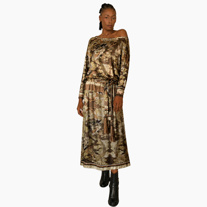 Velour Schloemphie Dress Dragon in Clouds