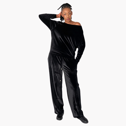 Velour Schloemphie Lounge Top Black