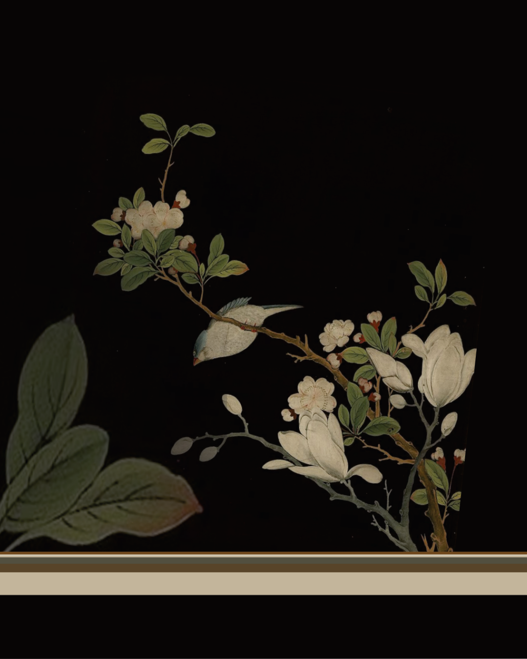 Velour Schloemphie Top Bird with Magnolia