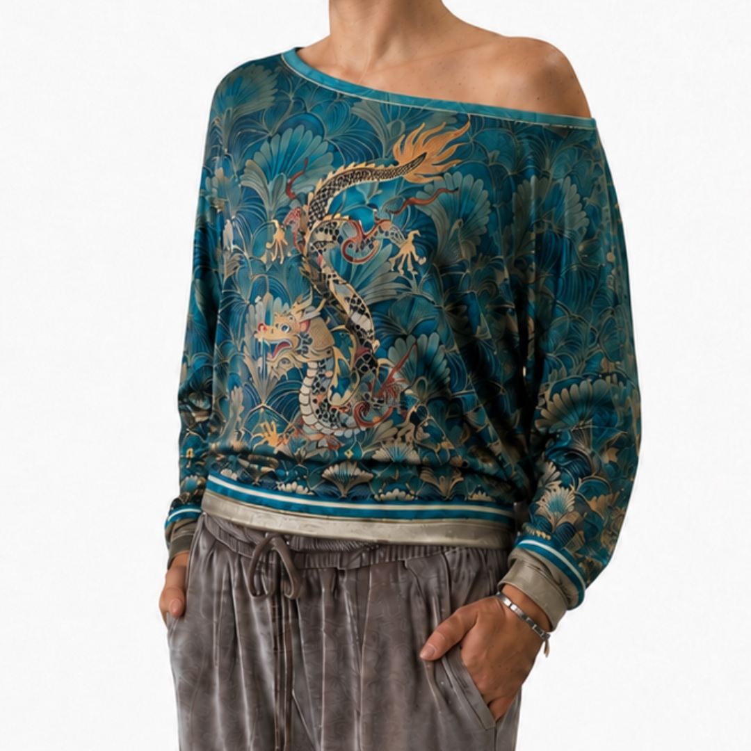 Velour Schloemphie Top Dragon Tapestry