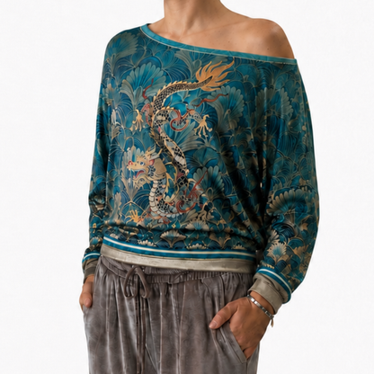 Velour Schloemphie Top Dragon Tapestry