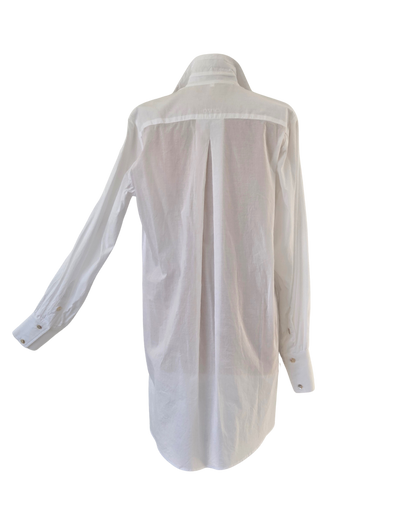 White Classic Cotton Shirt Voluminous Sleeve