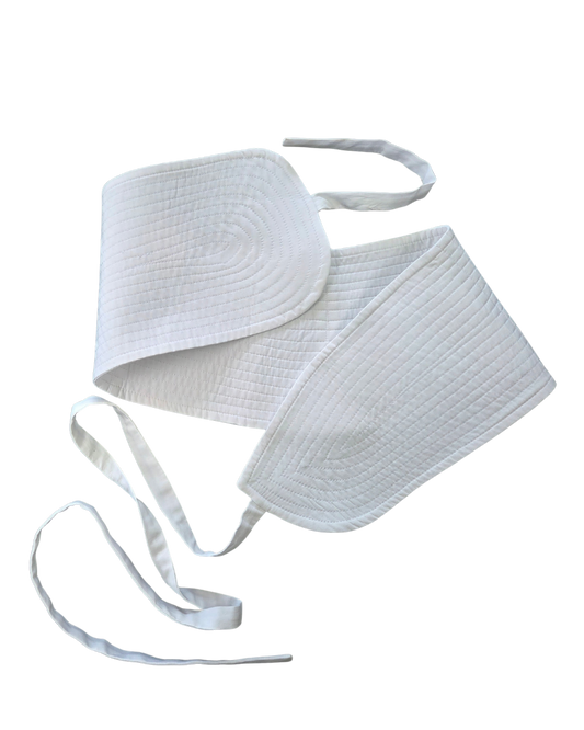 White Cotton Statement Belt